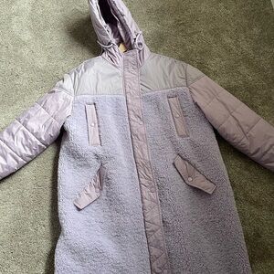 Avec Les Filles Lavender Quilted Fleece Coat